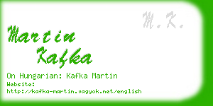 martin kafka business card